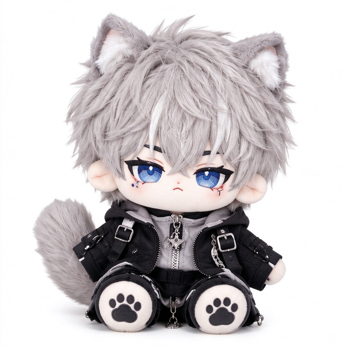 40CM Gray Wolf Streetwear Cotton Doll