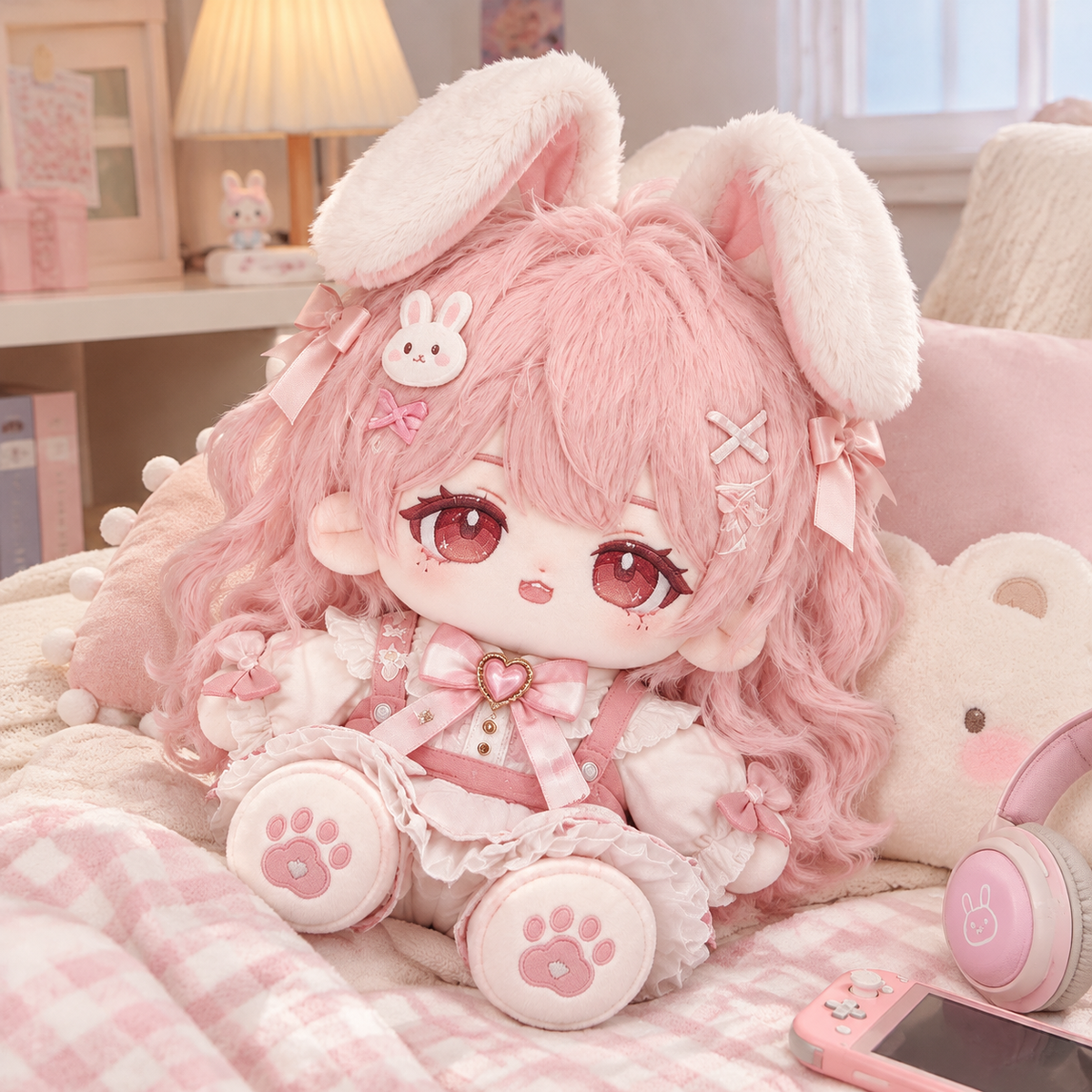 40CM Pink Bunny Heart Cotton Doll