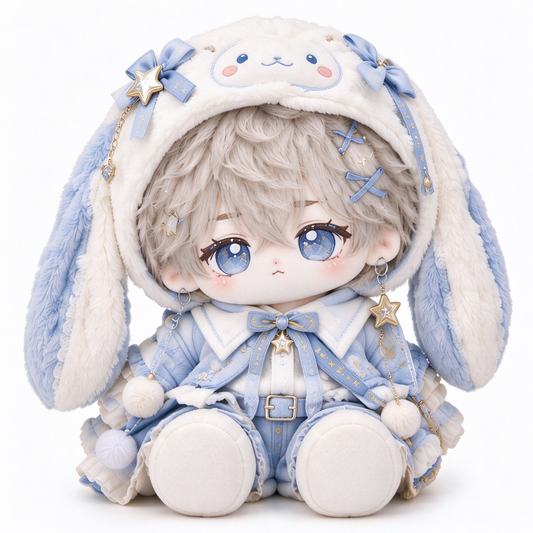 40CM Blue Star Bunny Cotton Doll