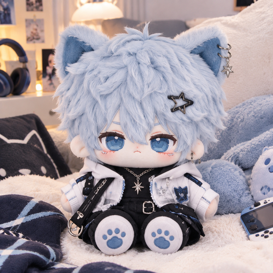 40CM Blue Wolf Urban Cotton Doll