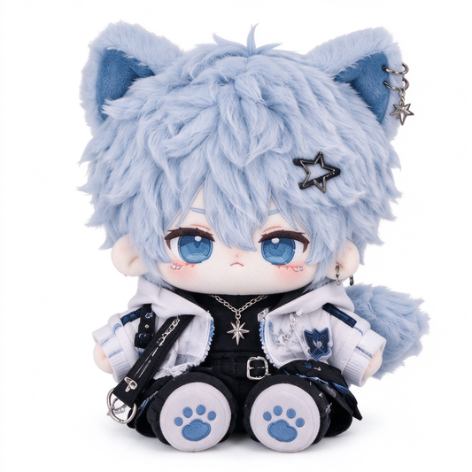 40CM Blue Wolf Urban Cotton Doll