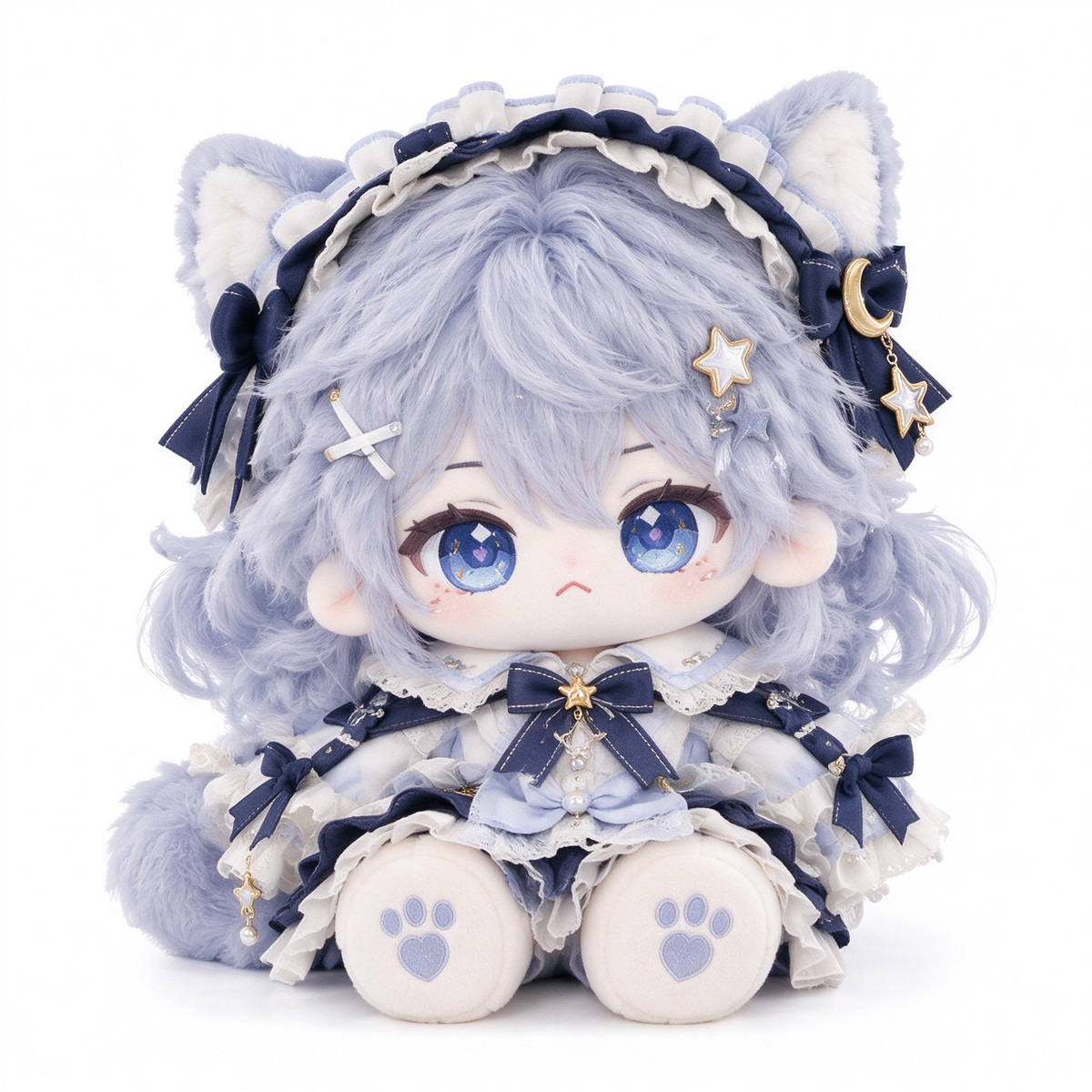 40CM Lavender Moon Cat Cotton Doll
