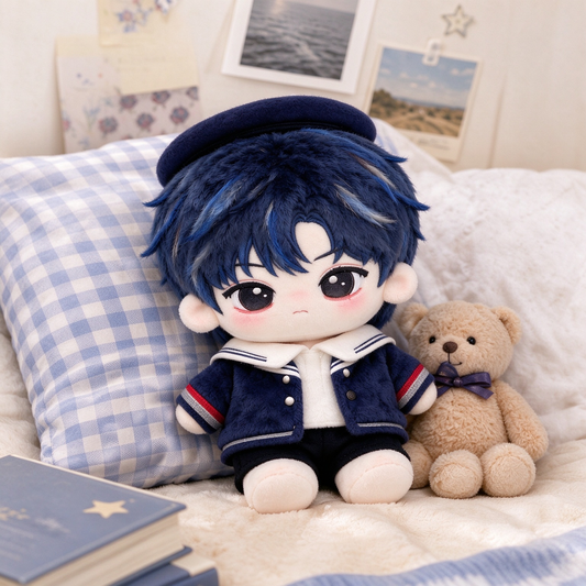 10CM Navy Sailor Boy Cotton Doll Kawaii Plush Toy