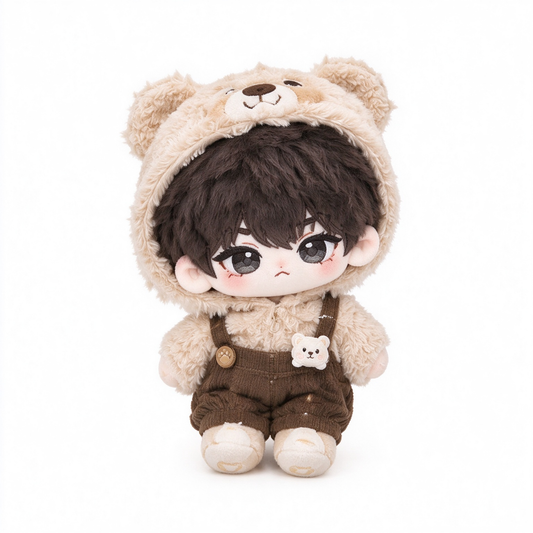 10CM Bear Hoodie Overalls Cotton Doll Kawaii Mini Plush Toy