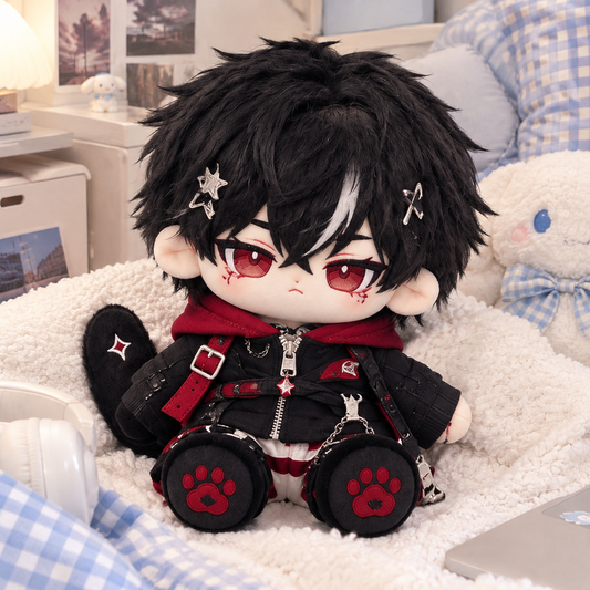 40CM Crimson Punk Streetwear Cotton Doll